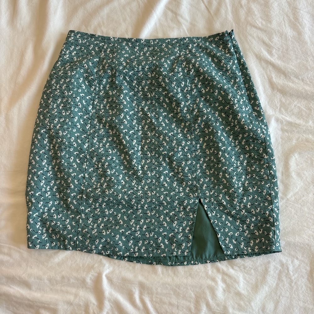 Juniper Blue floral skirt